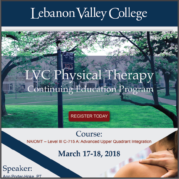 Marketing Materials for the PT Department's Continuing Education Program