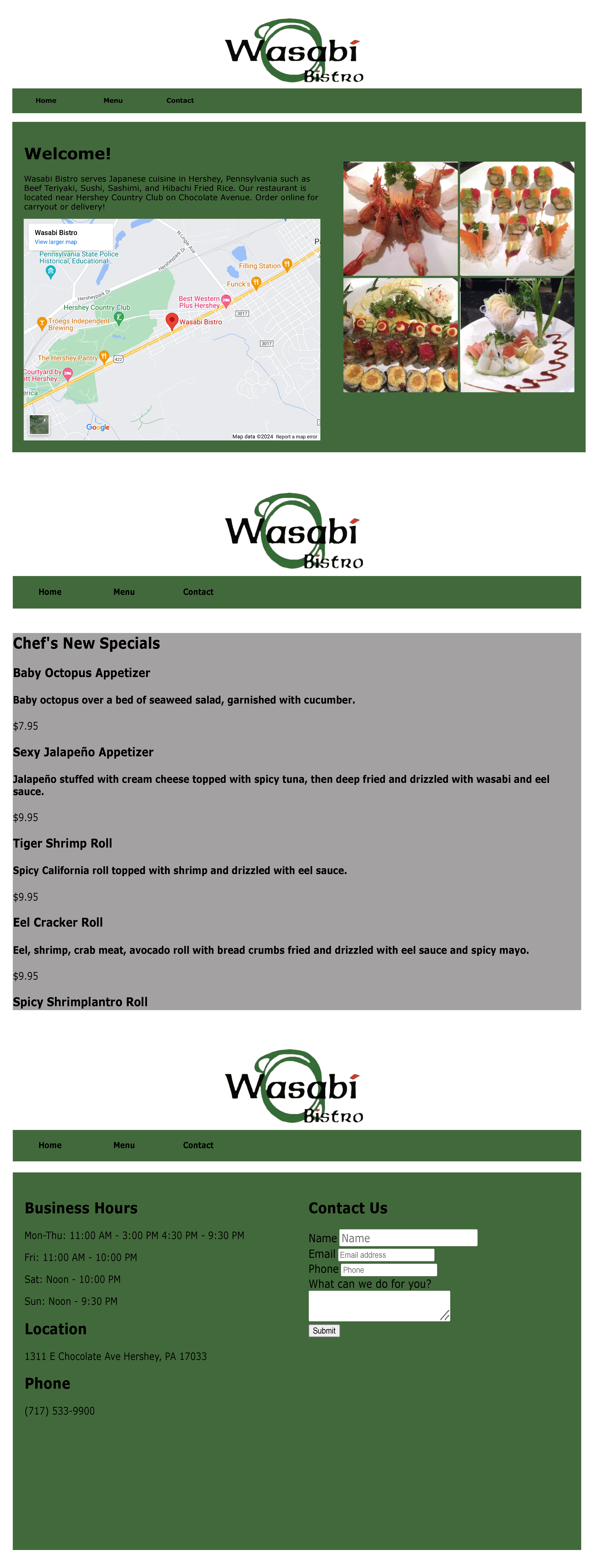 WasabiBistroSite